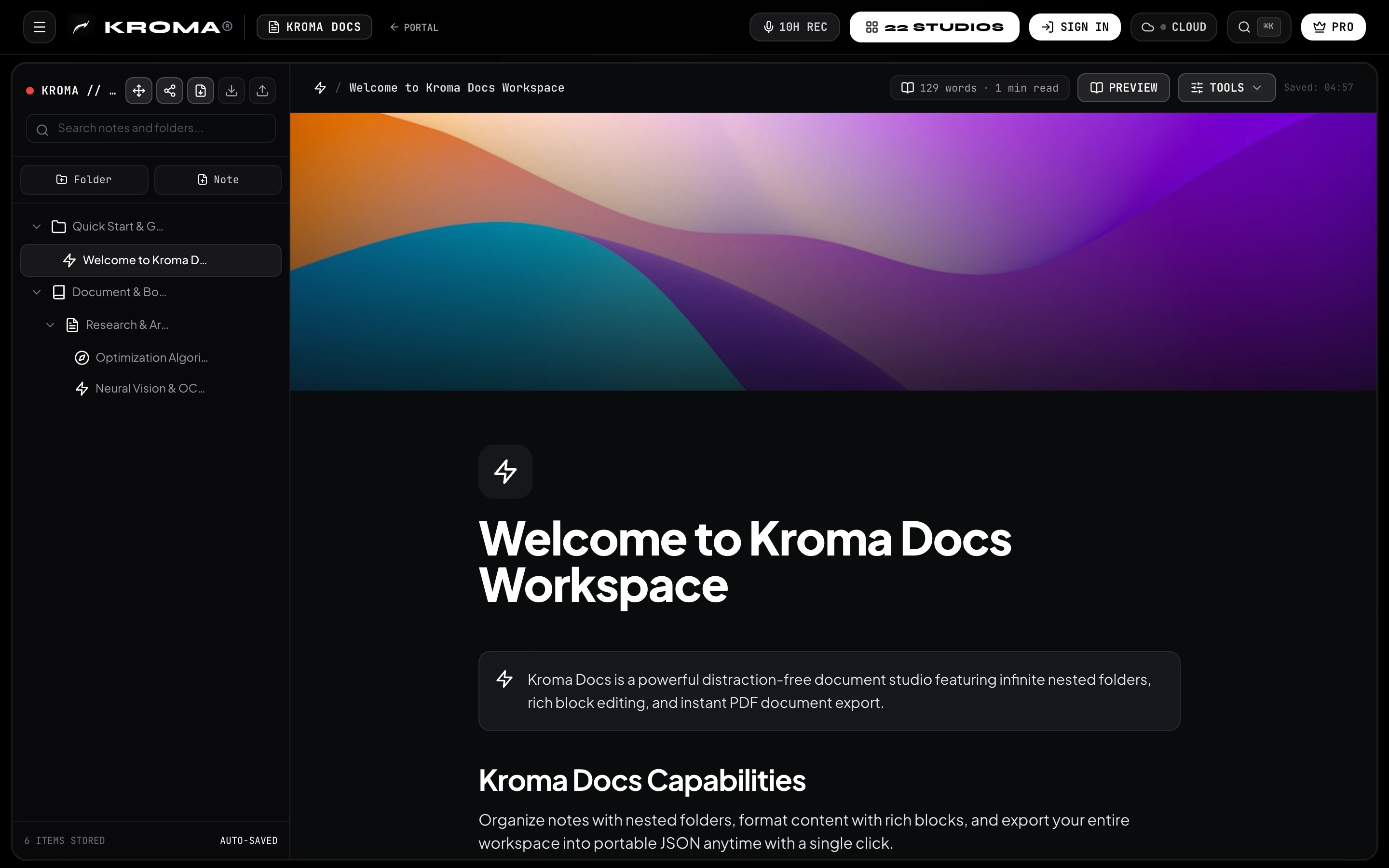 Kroma Academic Docs